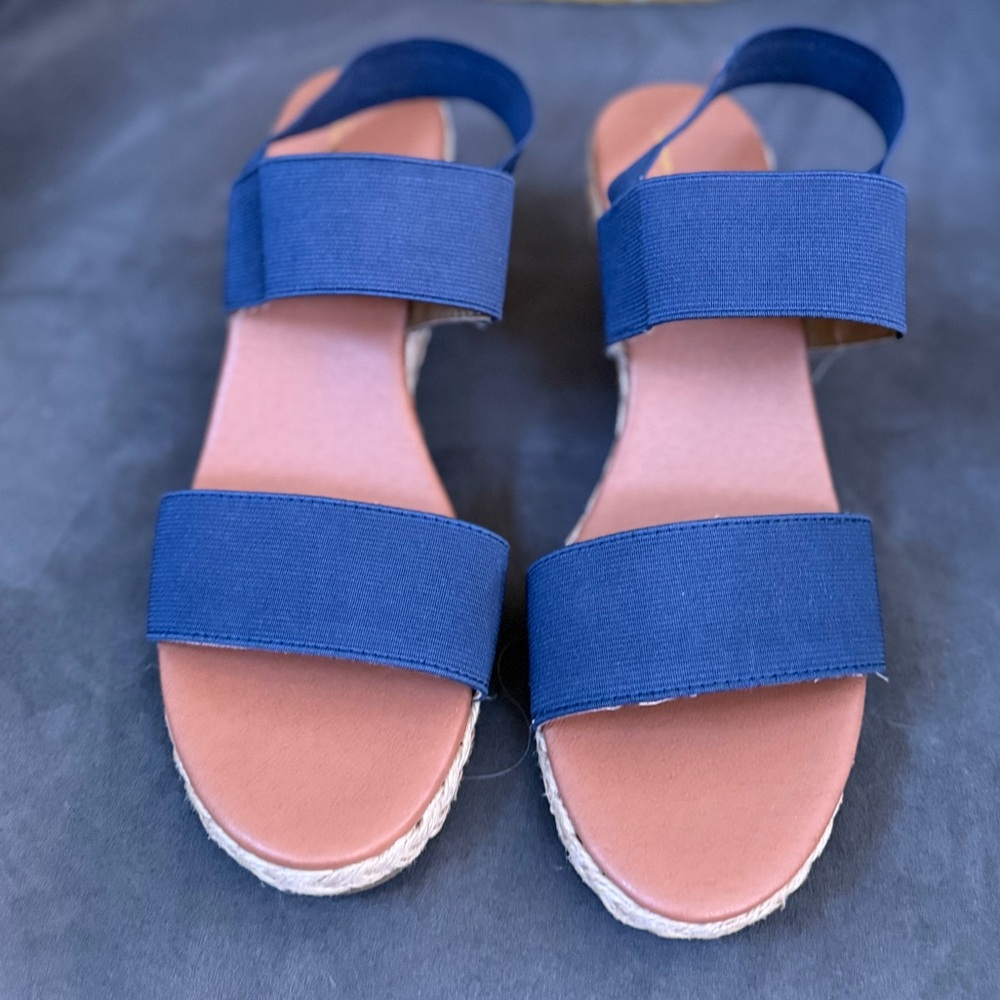 TOMMY BAHAMA Sakura Wedge Navy Size 9 - Picture 3 of 8